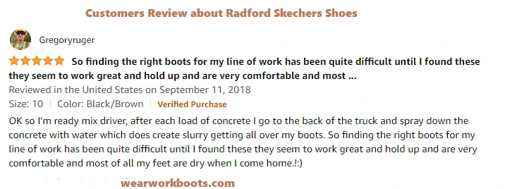 customers reviews about Skechers Shoes Radford