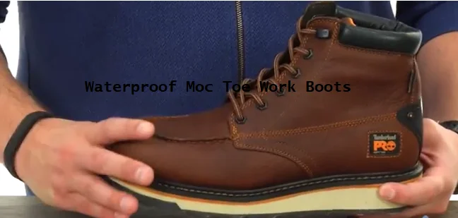 waterproof moc toe work boots